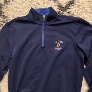 Navy golf pullover